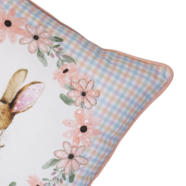 Mars & More kussen konijn krans 45x45cm