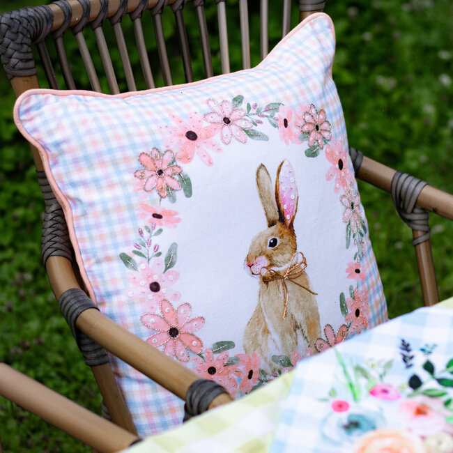 Mars & More kussen konijn krans 45x45cm