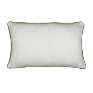 Mars & More kussen wit met jute bies 30x50cm*