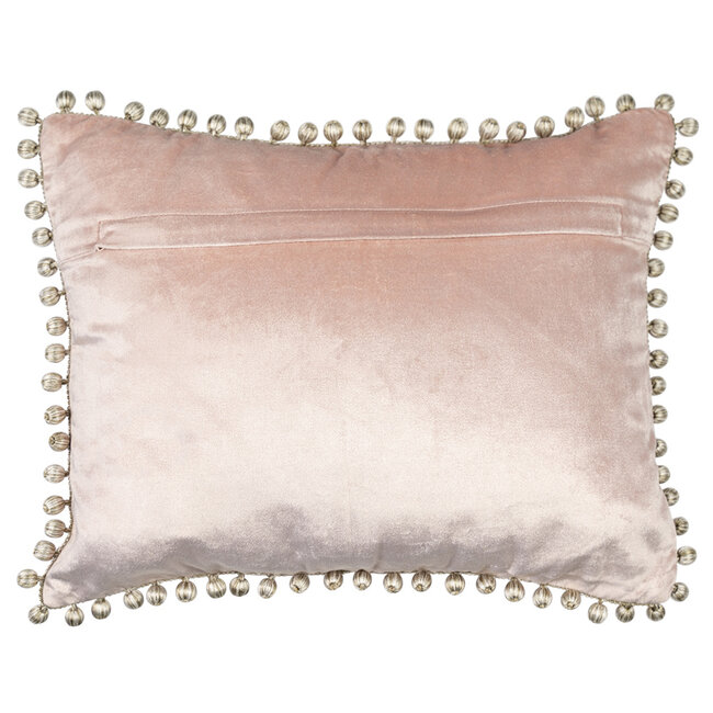 Mars & More half kussen fluweel pom pom blush pink 35x45cm*