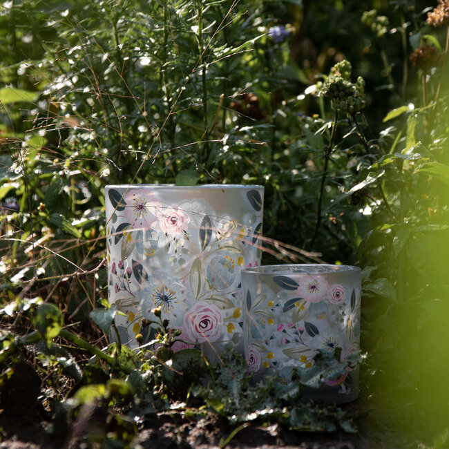 Mars & More Theelichthouder wilde bloemen roos small 8cm