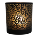 Mars & More Theelichthouder jaguar print mat zwart large 18cm