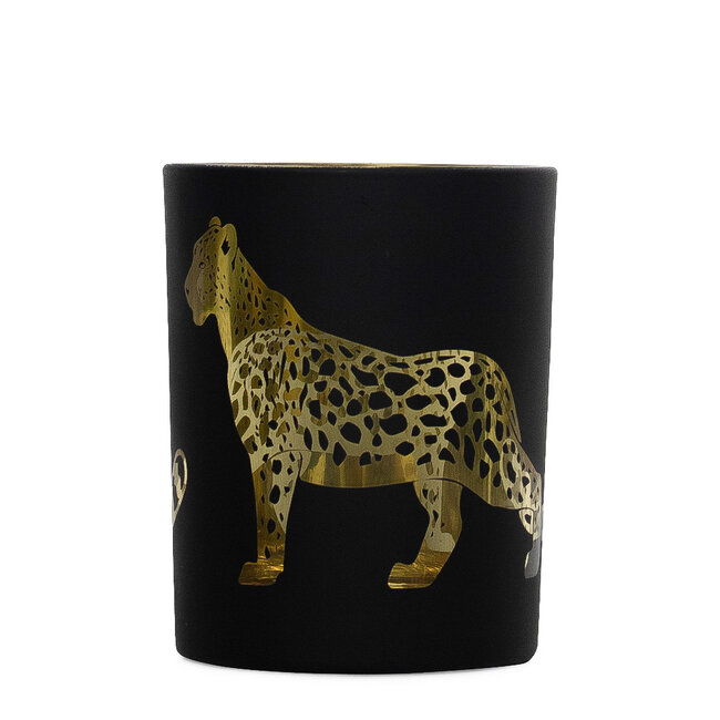 Mars & More Theelichthouder panter zwart large 12cm*