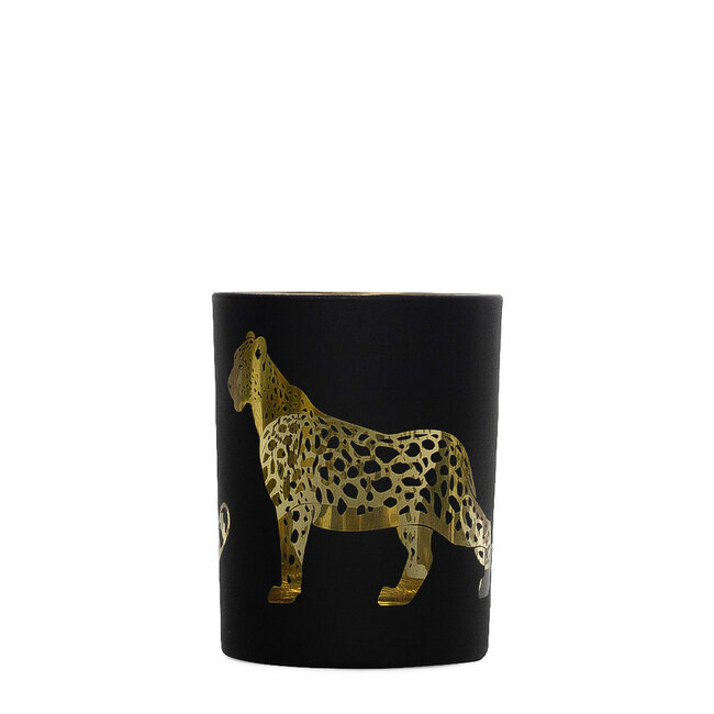 Mars & More Theelichthouder panter zwart small 8cm*