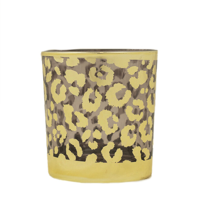 Mars & More *Theelichthouder luipaard stippen goud small 8cm*