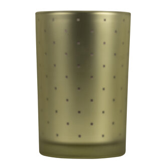 Mars & More Theelichthouder blokjes goud paars large 18cm*