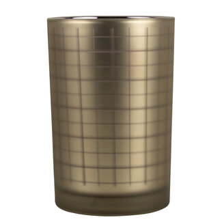 Mars & More Theelichthouder blok goud paars large 18cm*