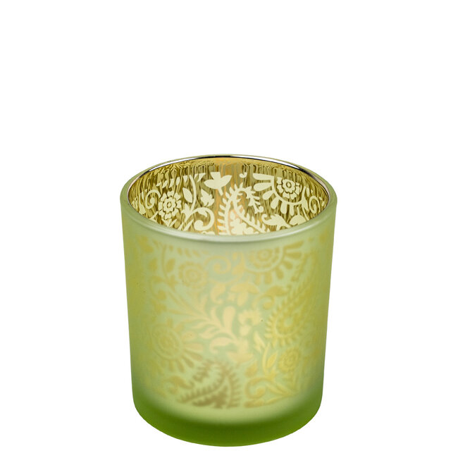 Mars & More Theelichthouder paisley lime small 8cm*