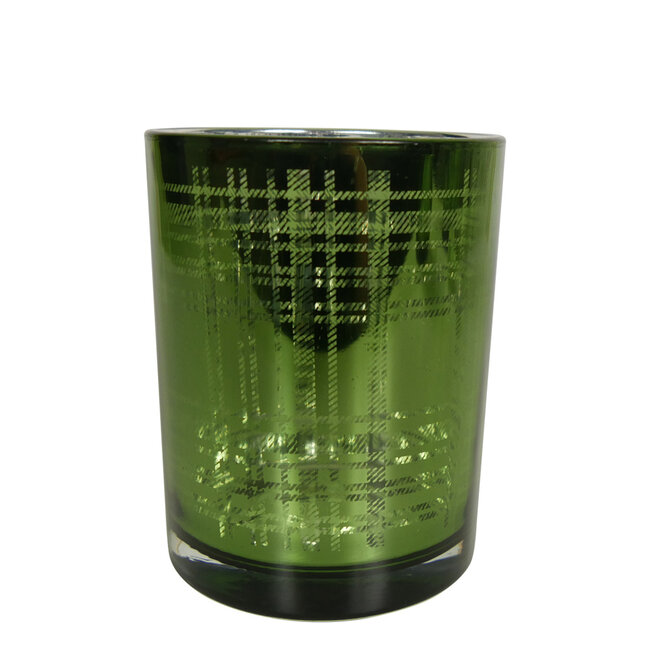 Mars & More Theelichthouder ruit groen medium 12cm*