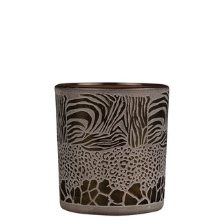 Mars & More Theelichthouder safari mix bruin small 8cm*