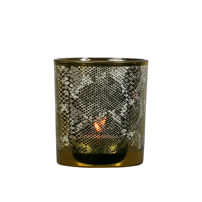 Mars & More Theelichthouder slang goud medium 12cm*