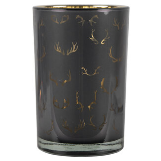 Mars & More Theelichthouder silhouette gewei large 18cm