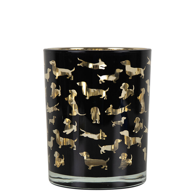 Mars & More Theelichthouder teckel silhouet middel 12cm