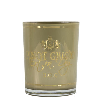 Mars & More Theelichthouder wijn pinot grigio taupe medium 12cm