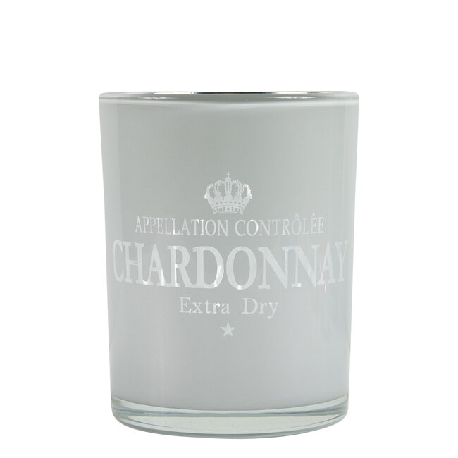 Mars & More Theelichthouder wijn chardonnay wit medium 12cm