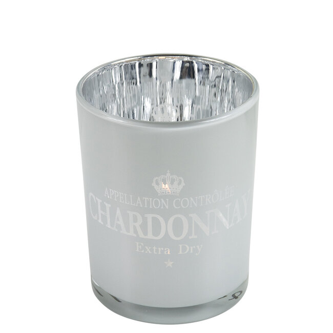 Mars & More Theelichthouder wijn chardonnay wit medium 12cm