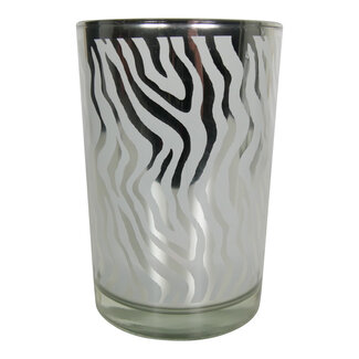 Mars & More Theelichthouder zilver abstract large 18cm*