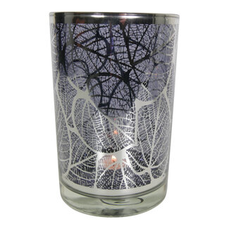 Mars & More Theelichthouder zilver blad large 18cm*