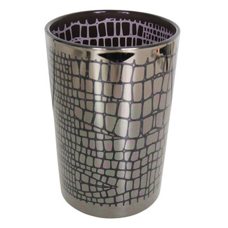 Mars & More Theelichthouder zilver croco large 18cm*
