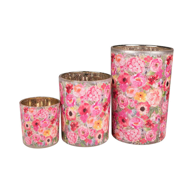 Mars & More Theelichthouder fleury klaproos small 8cm