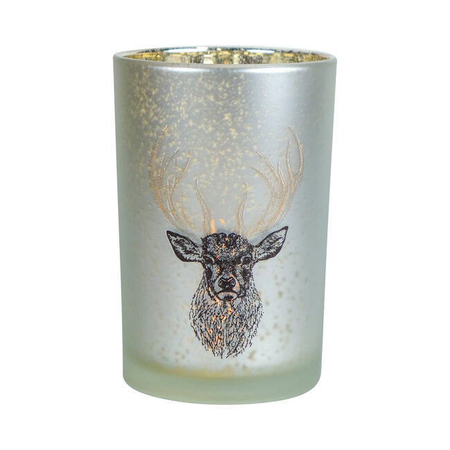 Mars & More Theelichthouder hert gouden gewei groot 18cm