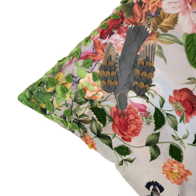 Mars & More handgemaakt kussen fleury groene vogel 45x45cm