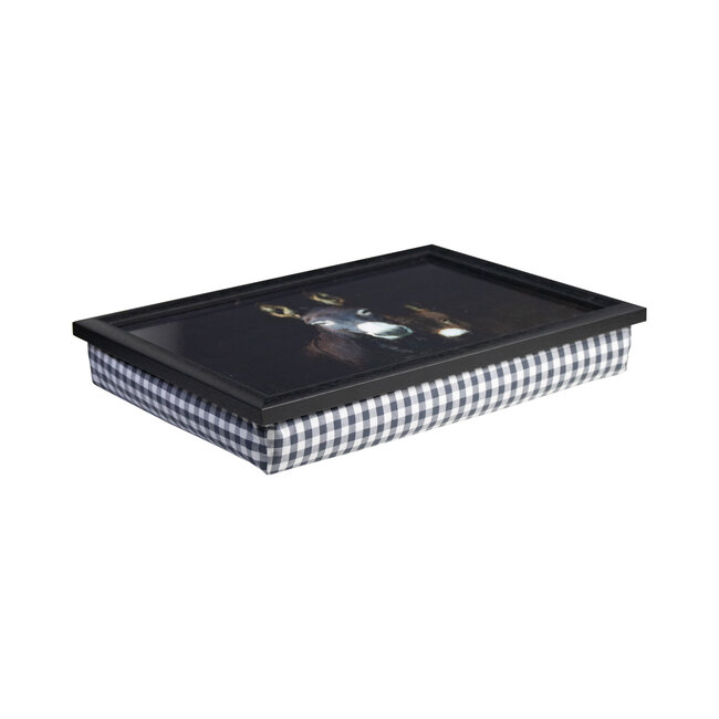 Mars & More schootkussen zwart ezelin met veulen 43cm