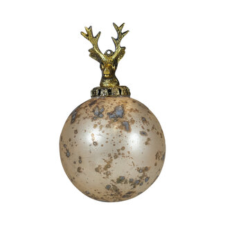 Mars & More decoratie bal hert antiek goud 10cm