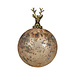 Mars & More decoratie bal hert antiek goud 12cm