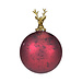 Mars & More decoratie bal hert antiek rood 12cm