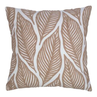 Mars & More Lilou Kussen bladeren roze 45x45cm