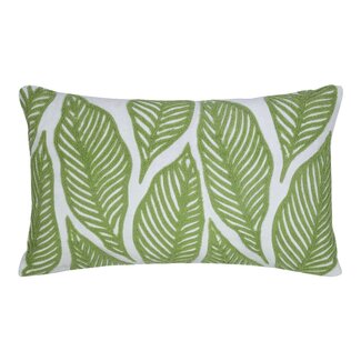 Mars & More Lilou Kussen bladeren groen 30x50cm