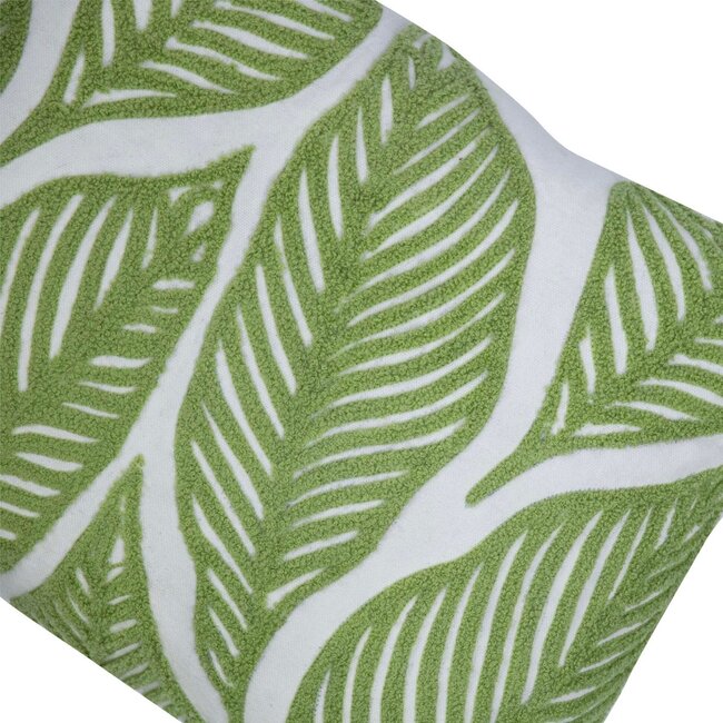 Mars & More Lilou Kussen bladeren groen 30x50cm