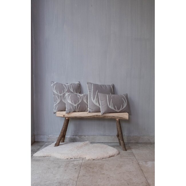 Mars & More Morris Kussen gewei grijs 45x45cm