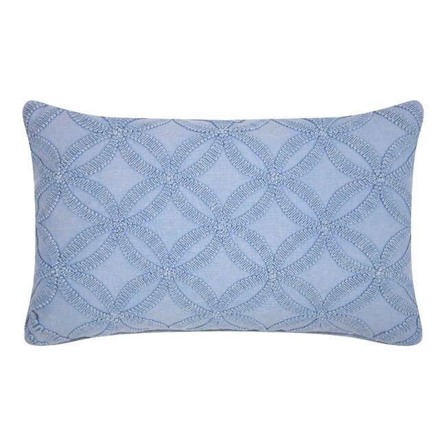 Linen & More Annika Kussen stonewash blauw 40x60cm