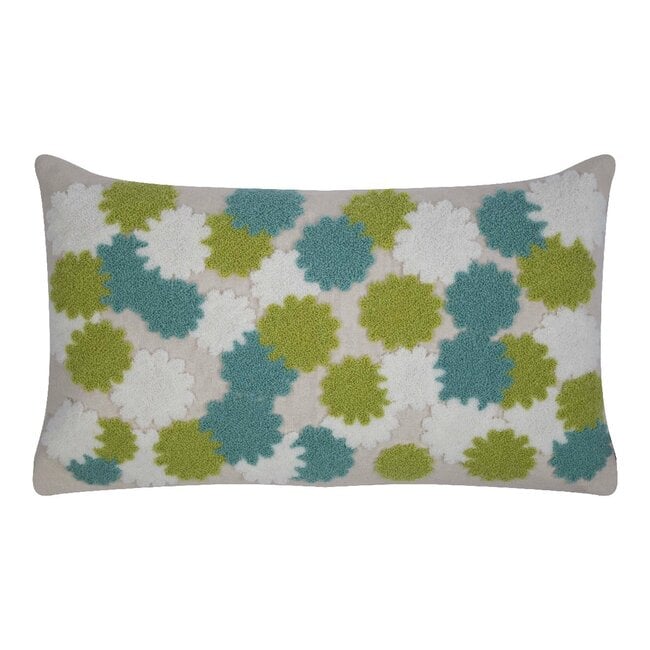 Linen & More Miley Kussen groen blauw 30x50cm