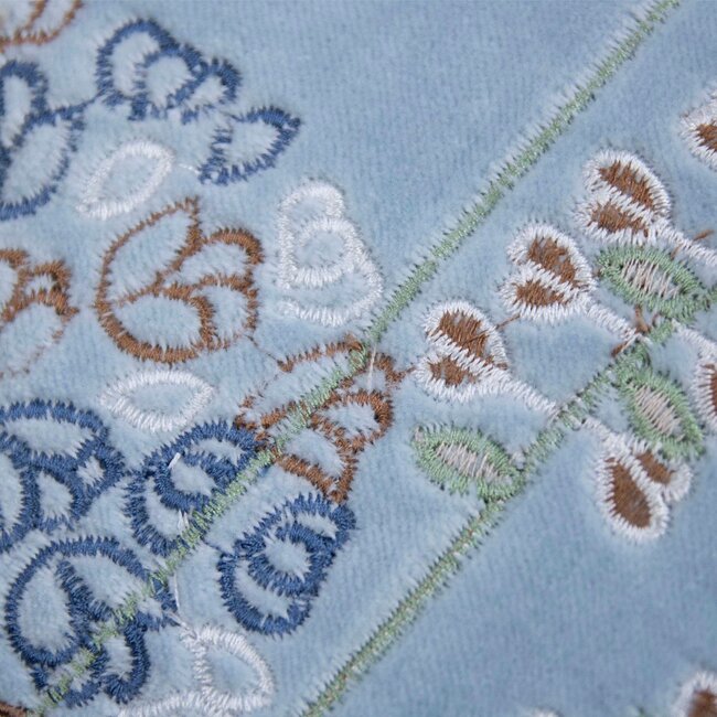 Linen & More Allium Kussen blauw 30x50cm