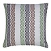 Linen & More Molly Kussen zig zag bruin groen 45x45cm