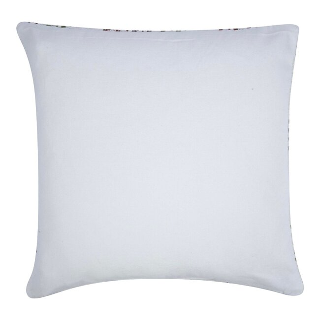 Linen & More Molly Kussen zig zag bruin groen 45x45cm