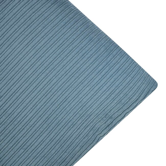 Linen & More Duke Velvet Rib kussen ijs blauw 45x45cm