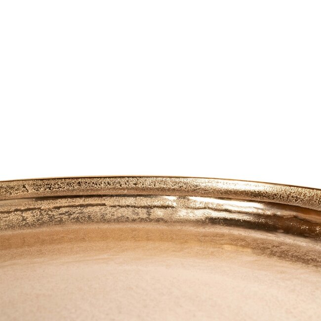 Mars & More dienblad op voet champagne goud 25x25x16cm