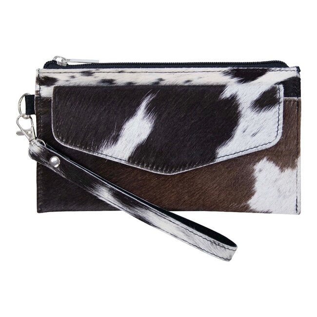 Mars & More etui koe met vakje zwart 20x11cm (bos taurus taurus)