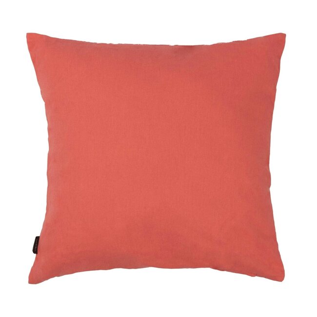 Linen & More Flannel coral red Cushion 45 cm x 45 cm