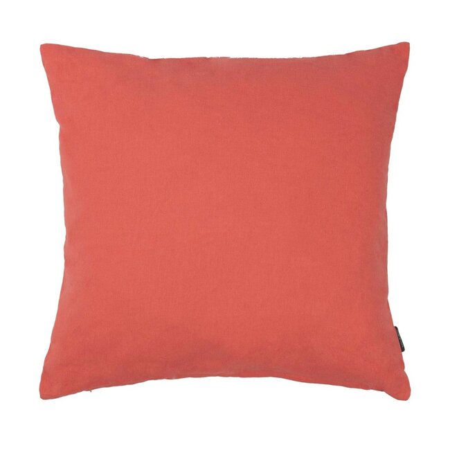 Linen & More Flannel coral red Cushion 45 cm x 45 cm