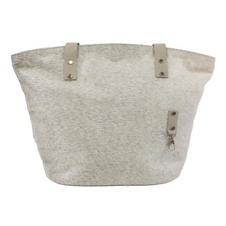 Mars & More handtas koe grijs 46x30x18cm (bos taurus taurus)