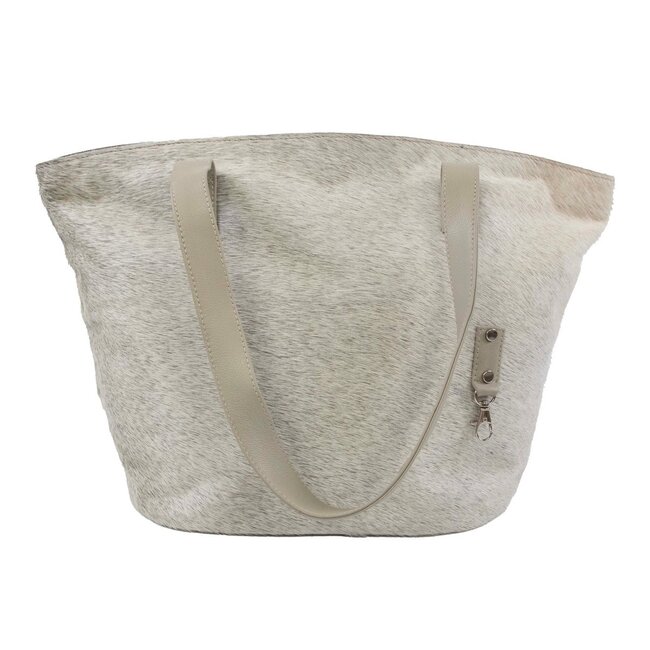 Mars & More handtas koe grijs 46x30x18cm (bos taurus taurus)