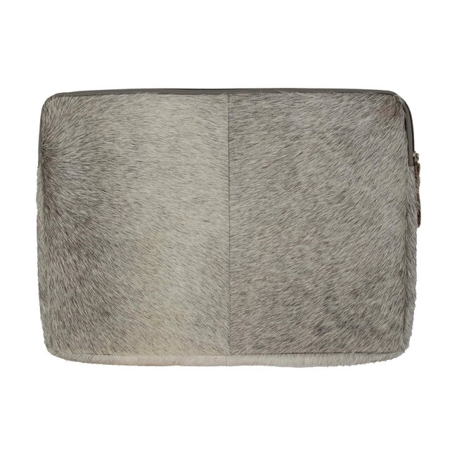 Mars & More laptophoes grijs 15inch 28,5x39cm (bos taurus taurus)