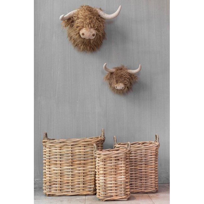 Mars & More ratan mand vierkant 30x30x52cm