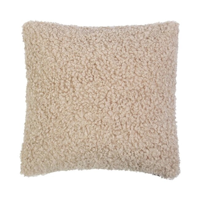Mars & More kussen teddy krul beige 45x45cm