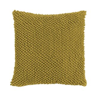 Linen & More Jumbo dots dark khaki cushion 45x45 cm